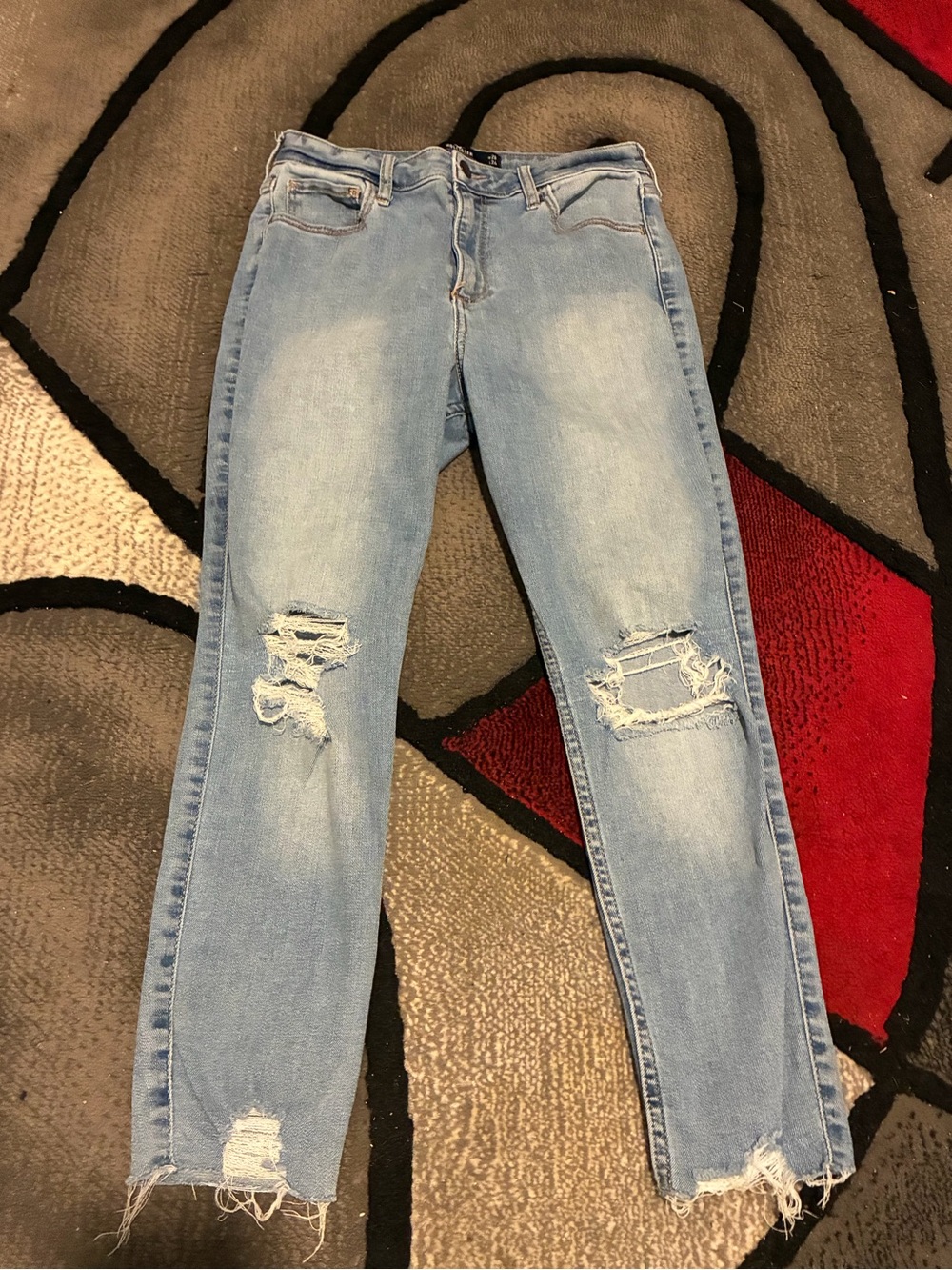 Hollister Light Blue Ripped Skinny Jeans